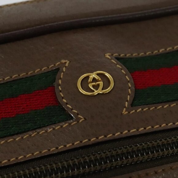 GUCCI GG Supreme Web Sherry Line Shoulder Bag PVC Beige 001 44 6655 Auth yk18967 - Picture 12 of 15